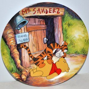 Bradford Exchange Disney Hello Pooh Plate Winnie The Pooh Fun in 100 Acre Woods